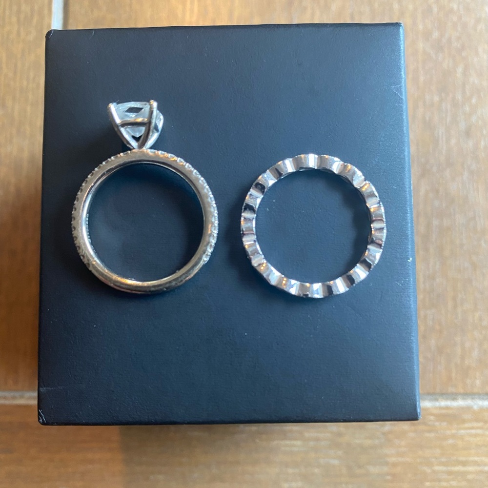 Size 5 Engagement Ring and Wedding Band for Sale